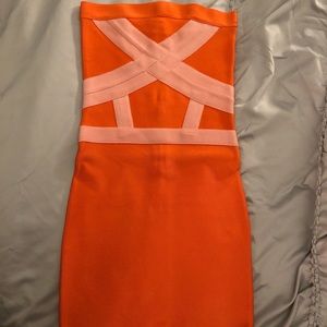 Bebe Strapless Bandeau Dress